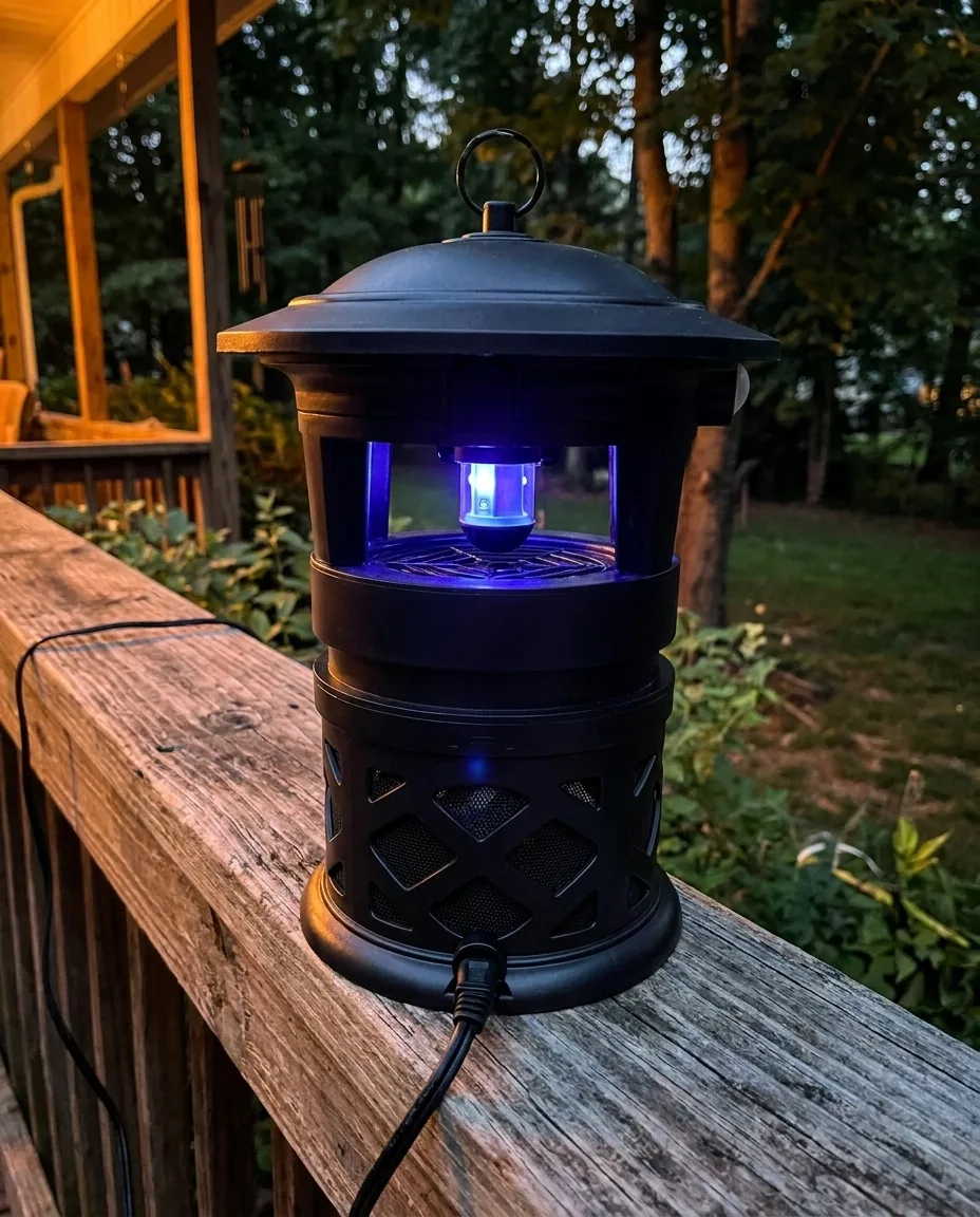 DynaTrap running on the deck rail