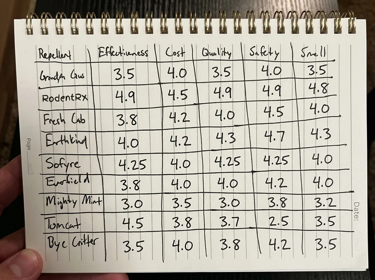 Methodical testing results