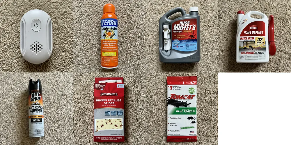 Initial research lineup of spider repellent products